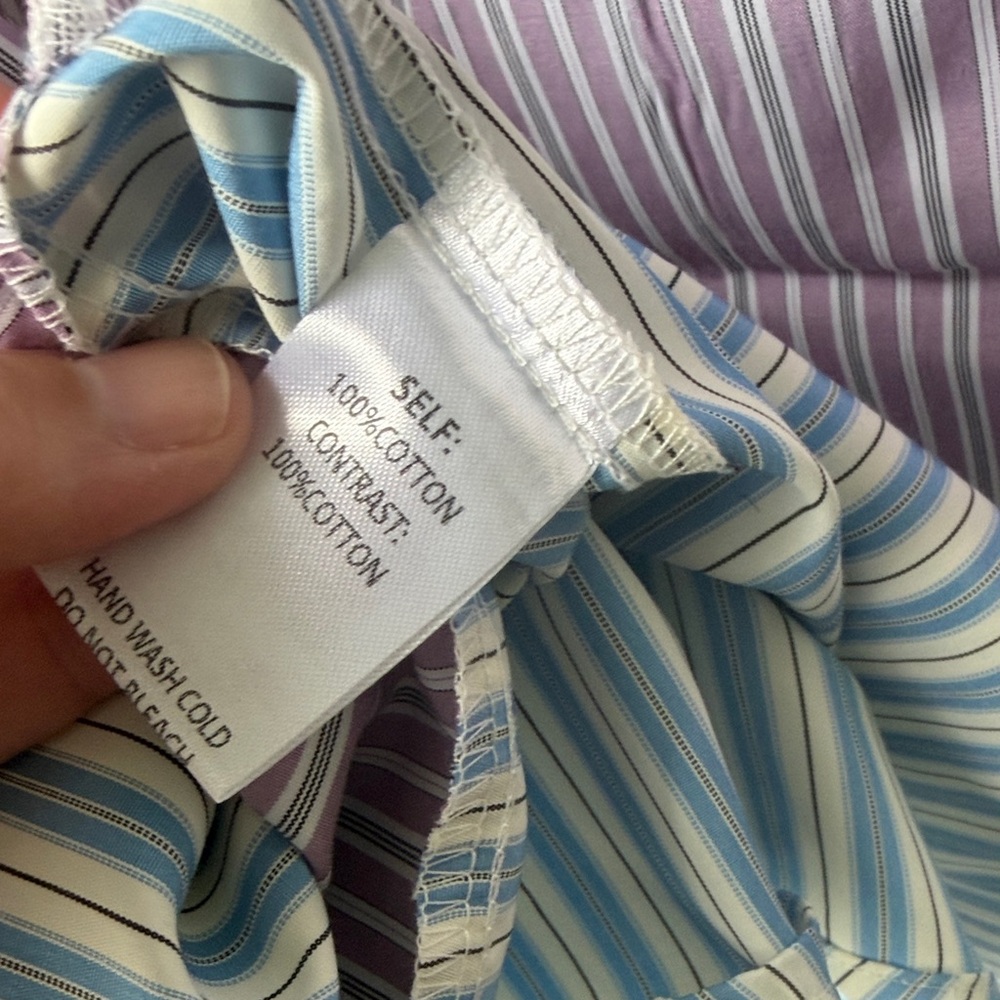 Easel 100% Cotton Stripe Shirt Top Large NWT - Picture 6 of 7